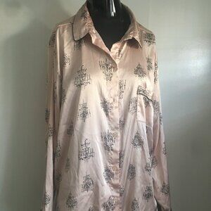 Victoria's Secret satin print Pajama Top
